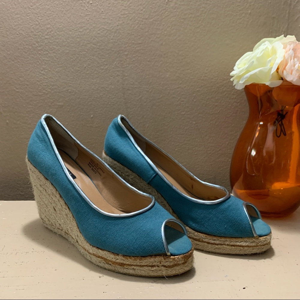 G by Guess • turquoise wedges